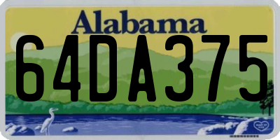 AL license plate 64DA375