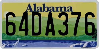 AL license plate 64DA376