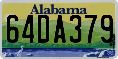 AL license plate 64DA379