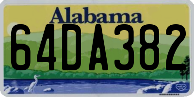 AL license plate 64DA382