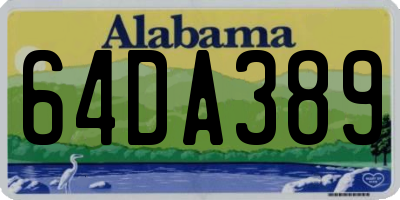 AL license plate 64DA389