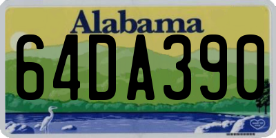 AL license plate 64DA390