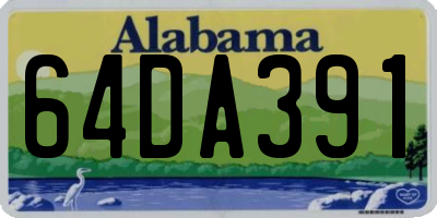 AL license plate 64DA391