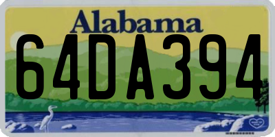 AL license plate 64DA394