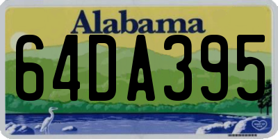 AL license plate 64DA395