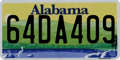 AL license plate 64DA409