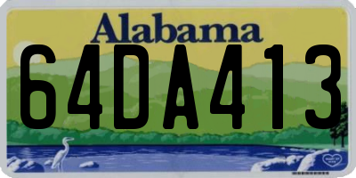 AL license plate 64DA413