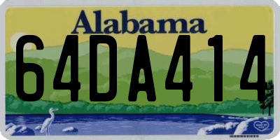 AL license plate 64DA414
