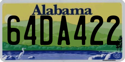 AL license plate 64DA422