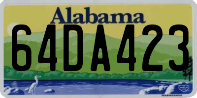 AL license plate 64DA423