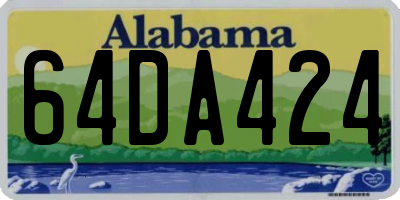 AL license plate 64DA424