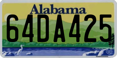 AL license plate 64DA425