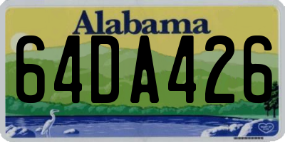 AL license plate 64DA426