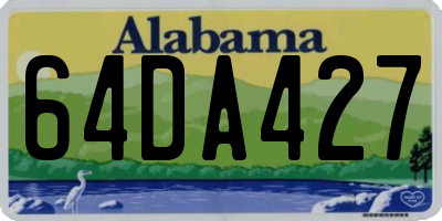 AL license plate 64DA427