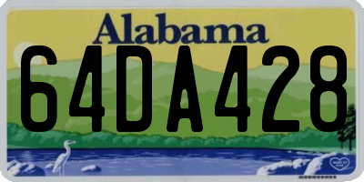 AL license plate 64DA428