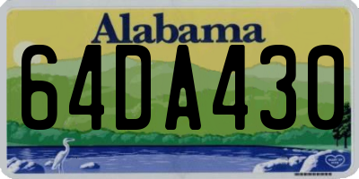 AL license plate 64DA430