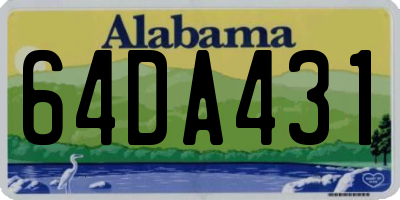 AL license plate 64DA431