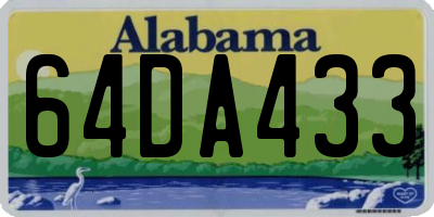 AL license plate 64DA433