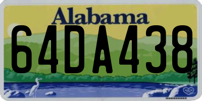AL license plate 64DA438