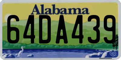 AL license plate 64DA439