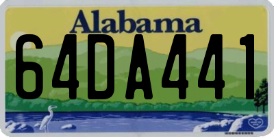 AL license plate 64DA441