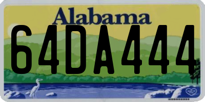 AL license plate 64DA444