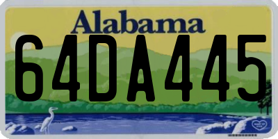 AL license plate 64DA445