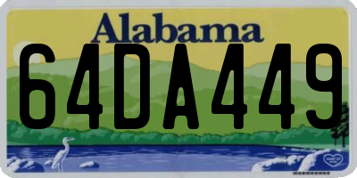 AL license plate 64DA449