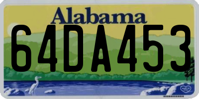 AL license plate 64DA453