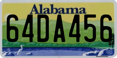 AL license plate 64DA456