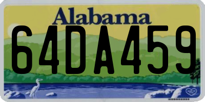 AL license plate 64DA459
