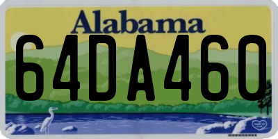 AL license plate 64DA460
