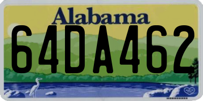 AL license plate 64DA462
