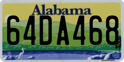 AL license plate 64DA468