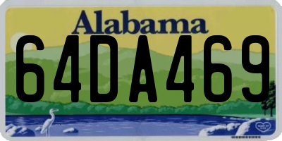 AL license plate 64DA469