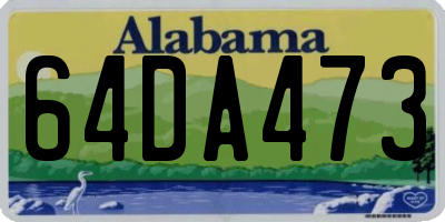 AL license plate 64DA473
