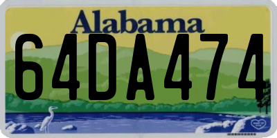 AL license plate 64DA474