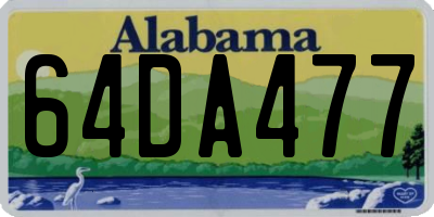 AL license plate 64DA477