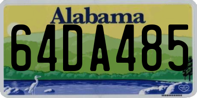 AL license plate 64DA485