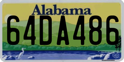 AL license plate 64DA486
