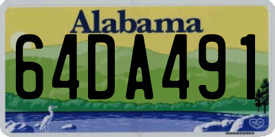 AL license plate 64DA491