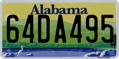 AL license plate 64DA495