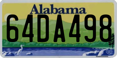 AL license plate 64DA498