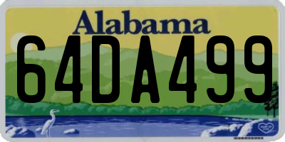 AL license plate 64DA499