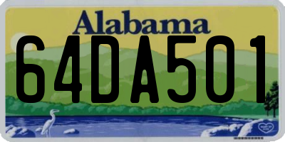 AL license plate 64DA501