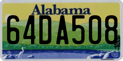 AL license plate 64DA508