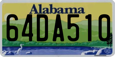 AL license plate 64DA510