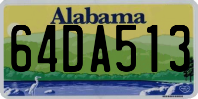 AL license plate 64DA513
