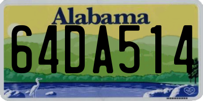 AL license plate 64DA514