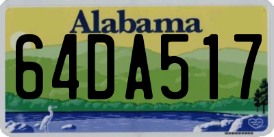 AL license plate 64DA517